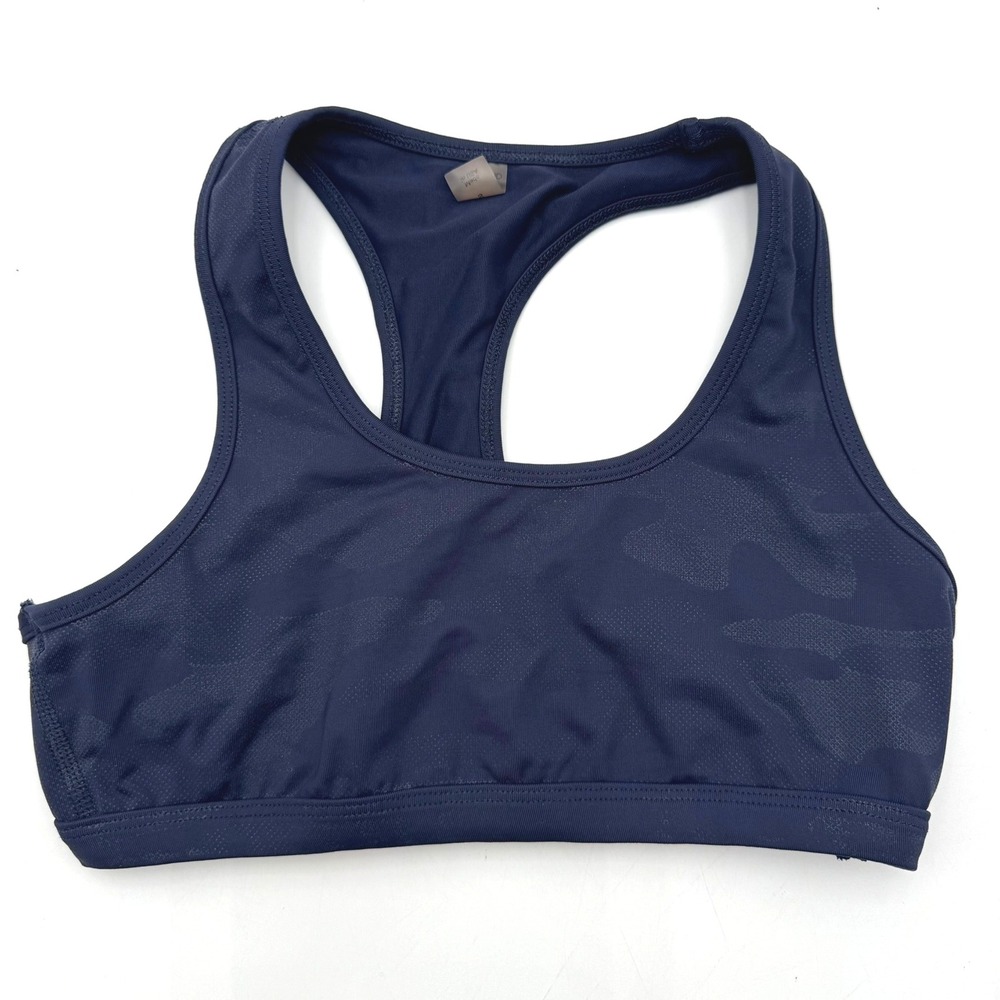 BEYOND YOGA Women's Small Navy Blue Subtle Camo Print Racerback Sports Bra